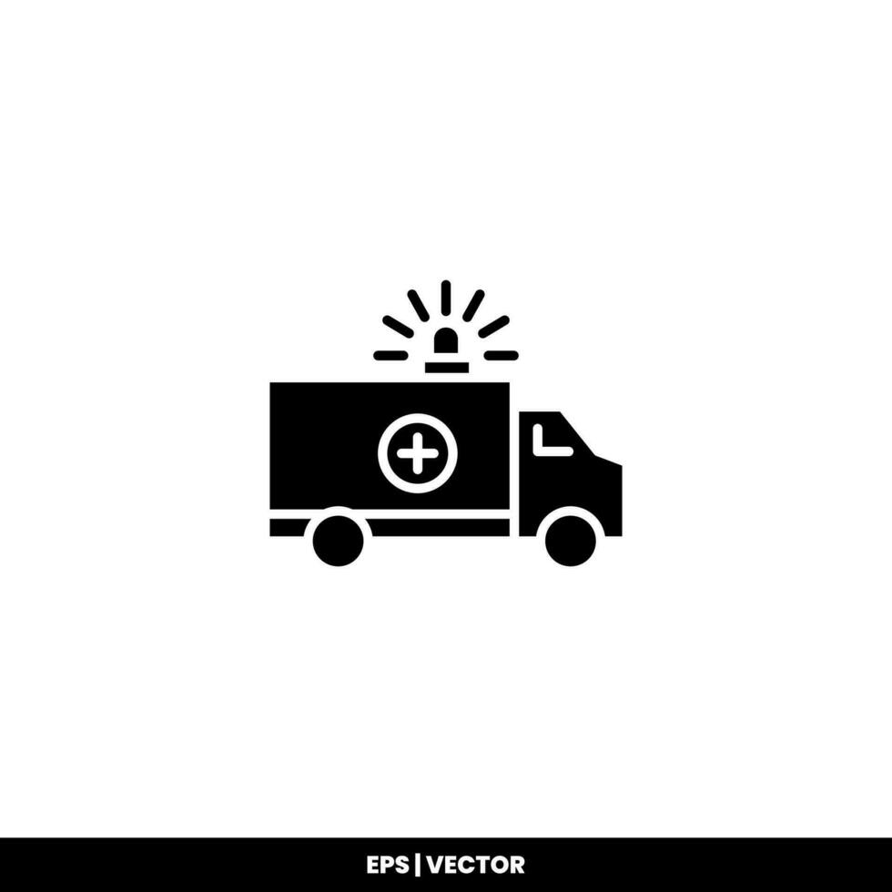 icona dell'ambulanza su sfondo bianco. vettore