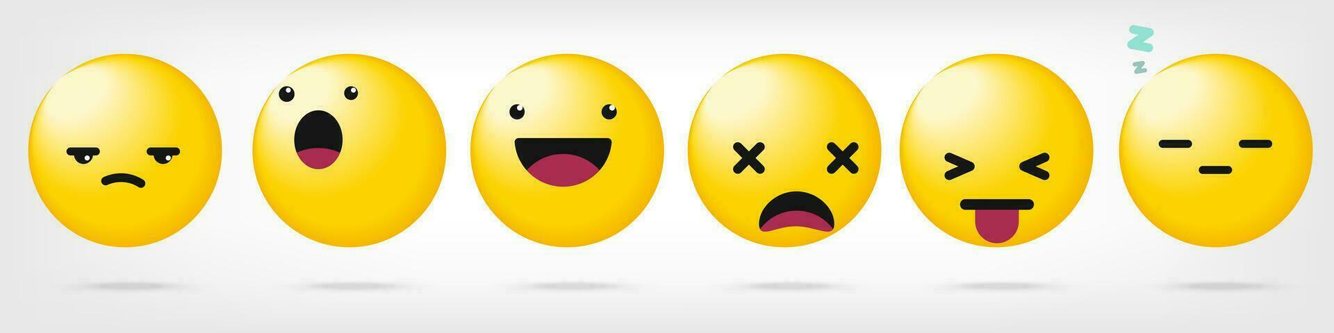 sorridente giallo emoticon su un' giallo sfondo vettore