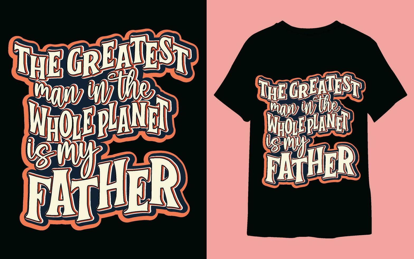 Il padre di giorno Vintage ▾ tipografia maglietta design. vettore