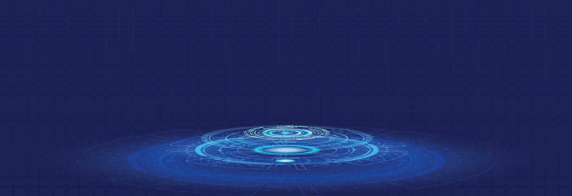 blu cerchio digitale luce. astratto tecnologia Ciao Tech sfondo.vettore,illustrazione,. vettore