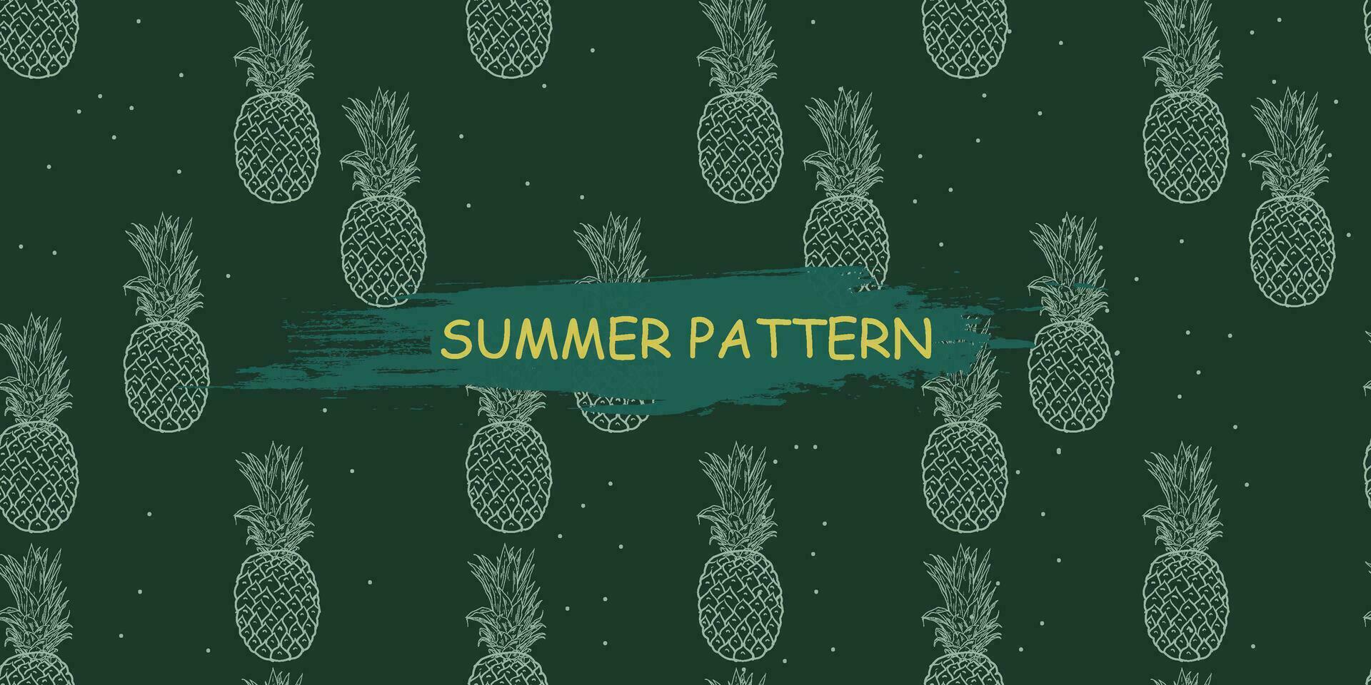 unico astratto estate ananas frutta senza soluzione di continuità modello sfondo vettore