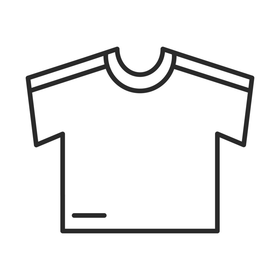 icona di stile della linea del torneo di sport ricreativi della lega uniforme della maglia da calcio vettore