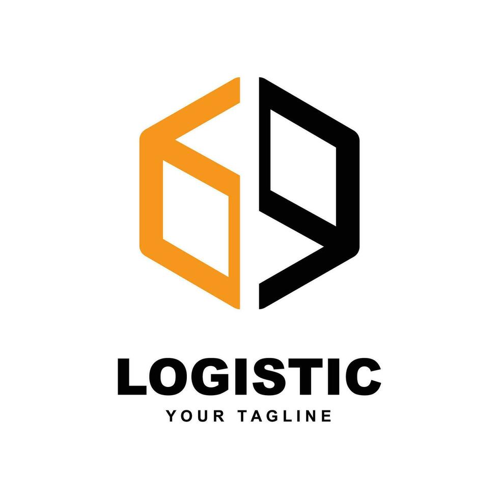 logistica azienda logo vettore con slogan modello