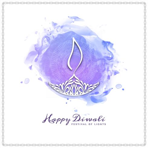 Fondo decorativo di Diwali felice moderno astratto vettore