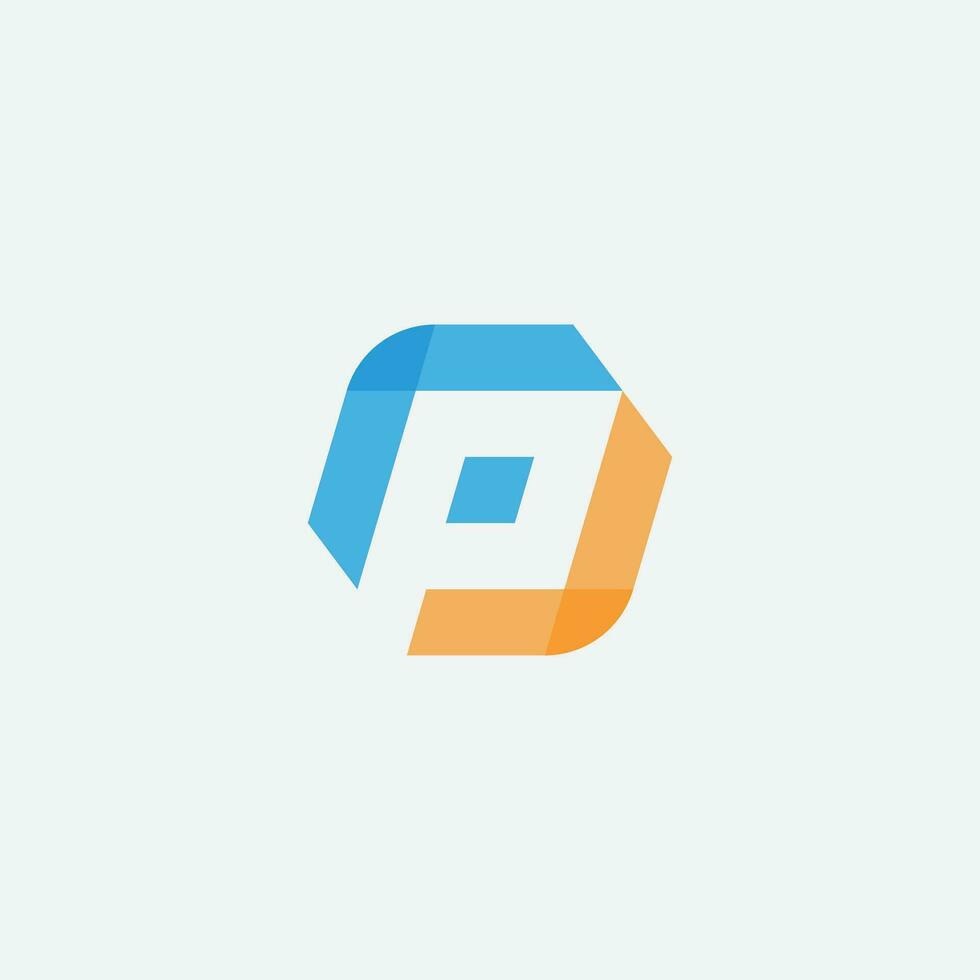 semplice lettera p logo vettore modello.