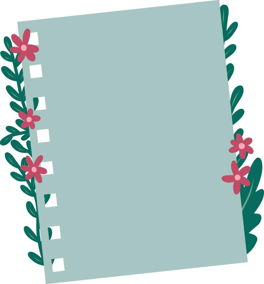 carino telaio con fiori e foglie isolato icona vettore illustrazione design