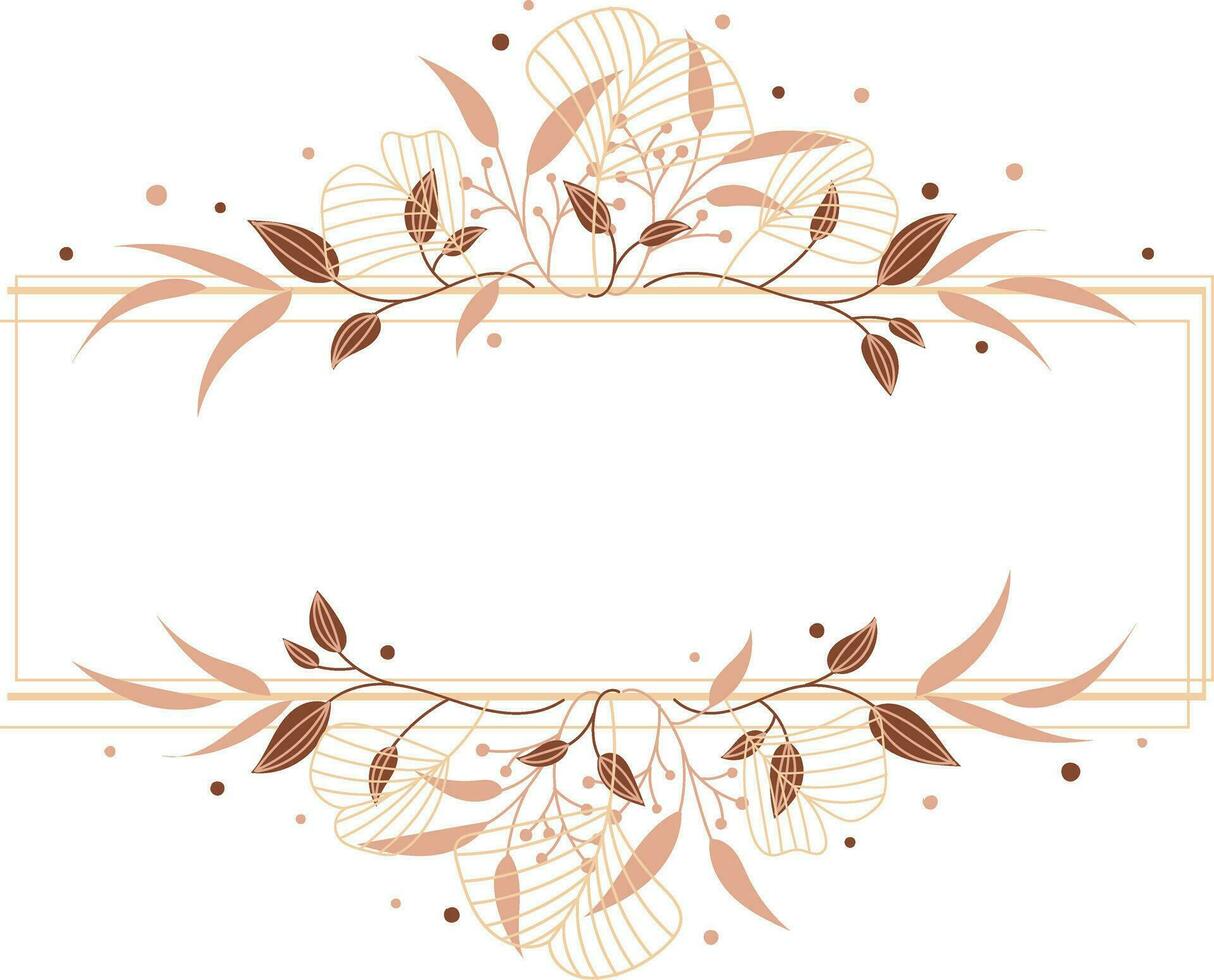 telaio con fiori e foglie isolato icona vettore illustrazione desing