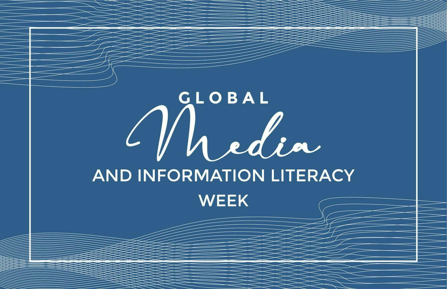 globale media e informazione alfabetizzazione settimana vettore