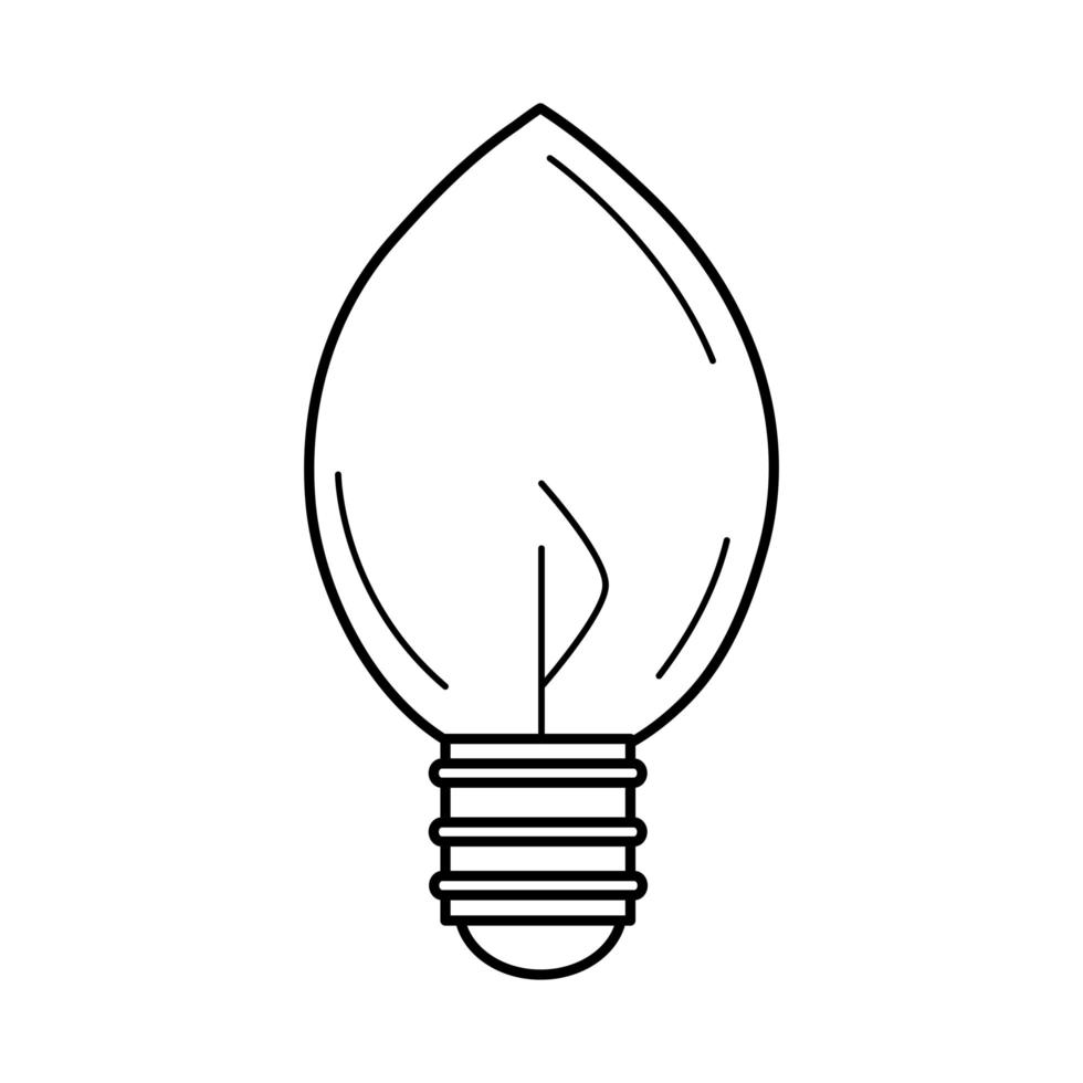 lampadina elettrica eco idea metafora isolato stile linea icona vettore