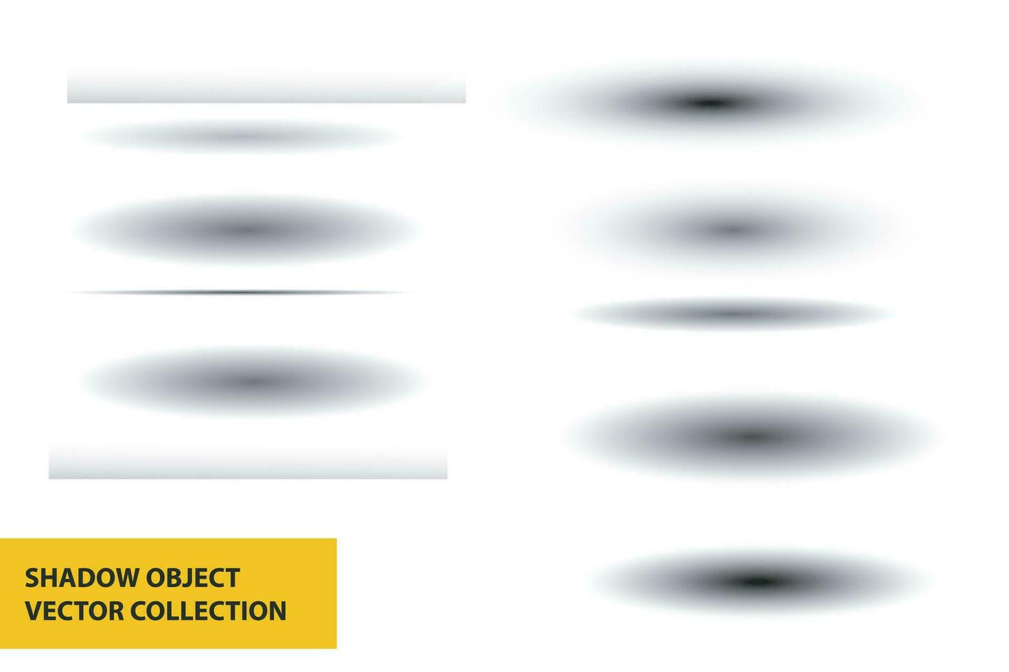 collezione di tipi di trasparente ombre con morbido bordi isolato. vettore illustrazione