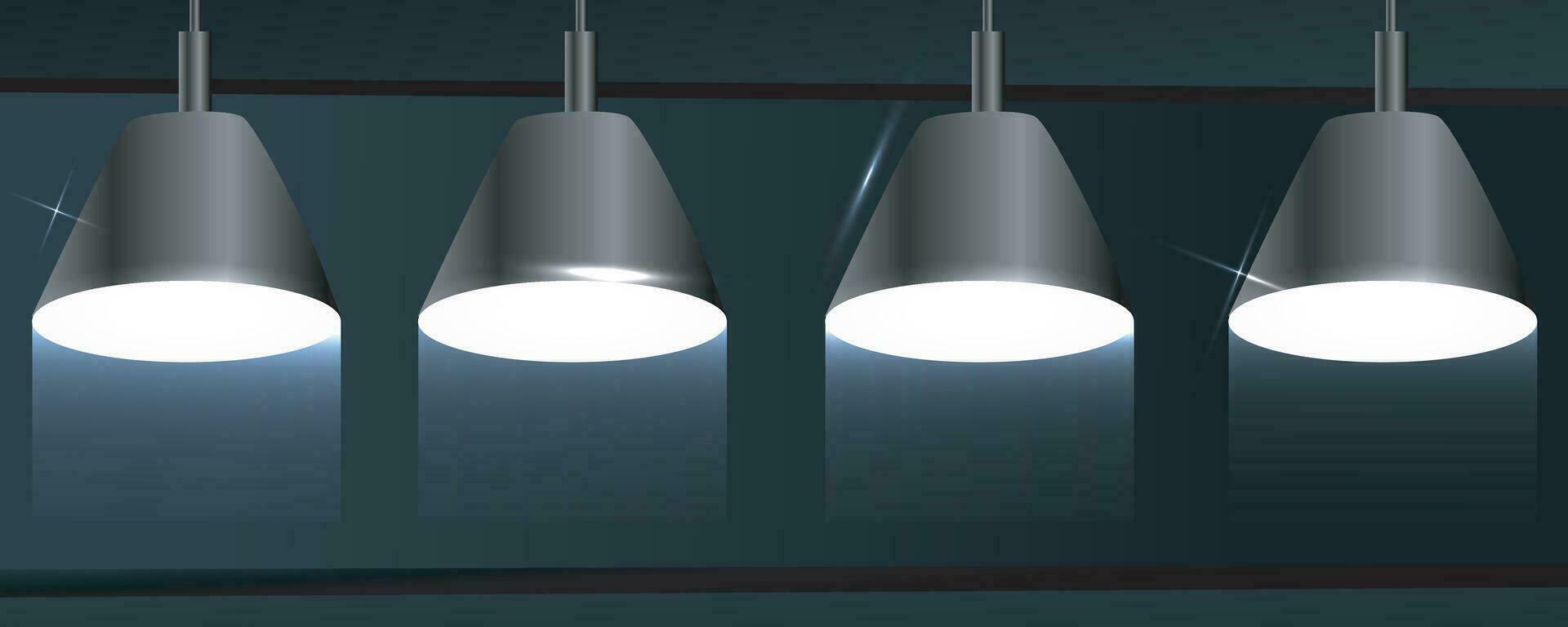 sospeso lampade collezione. lampadari, lampade, bulbi Vintage ▾ lampade elementi di moderno interno vettore