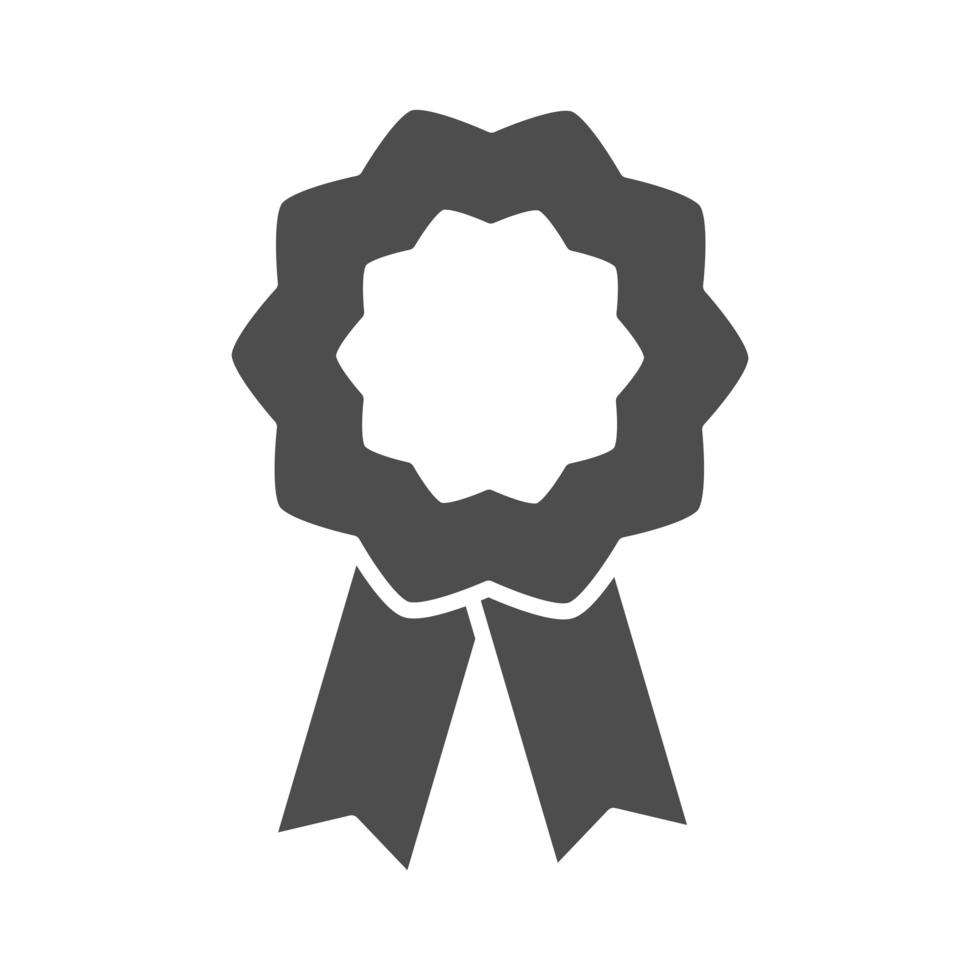 icona di stile della linea del certificato del premio del premio rosetta vettore