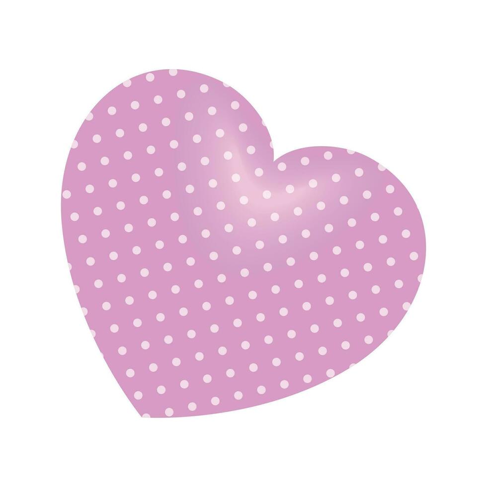 vettore palloncino rosa cuori di carta forma su sfondo bianco. concetto di amore.