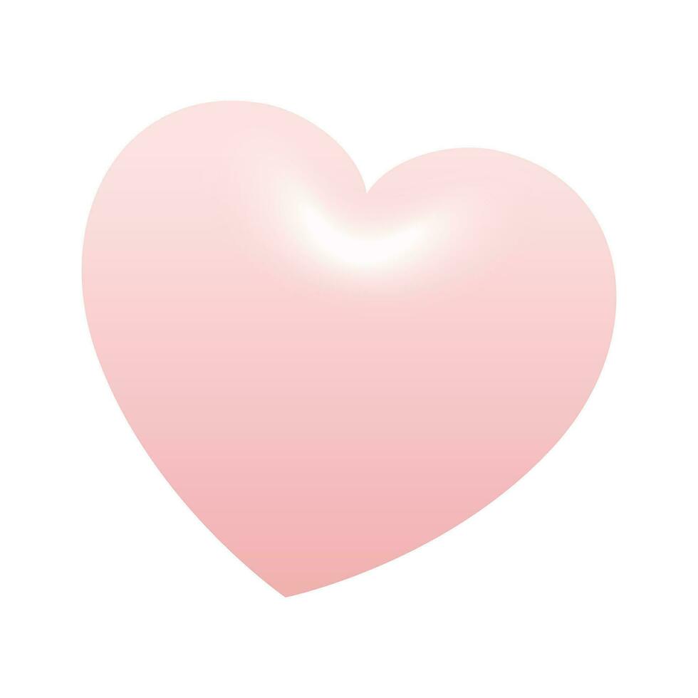 vettore palloncino rosa cuori di carta forma su sfondo bianco. concetto di amore.