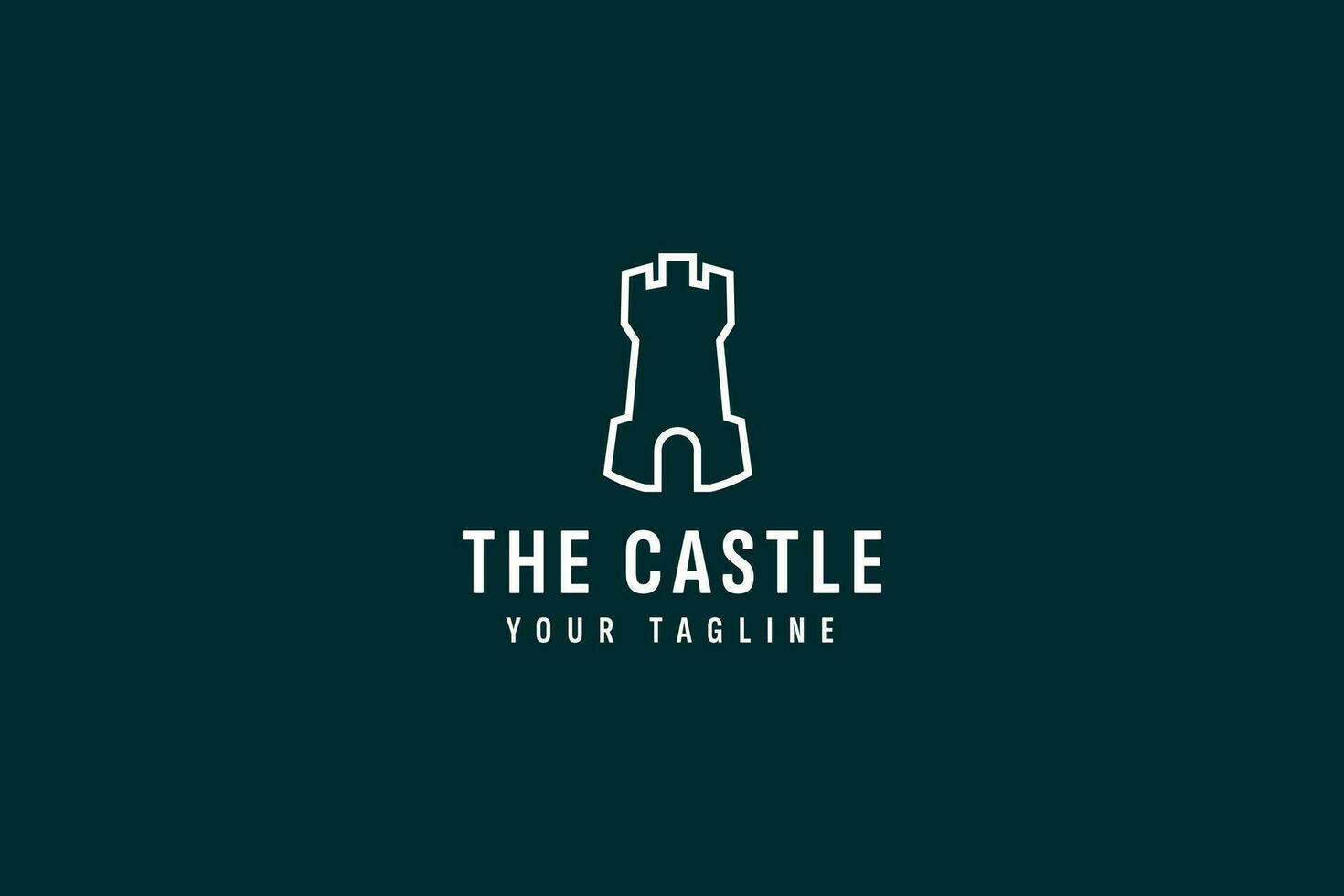 castello logo vettore icona illustrazione