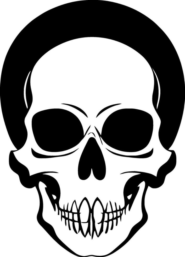 cranio ossatura scheletro logo semplice nero tatuaggio pirata vettore