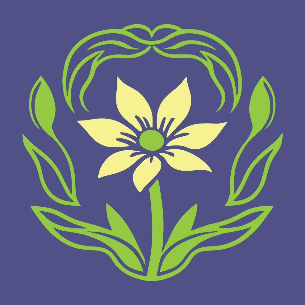 fiore logo vettore semplice astratto piatto mandala tatuaggio pianta colore fiorire fiorellino fioritura stampino