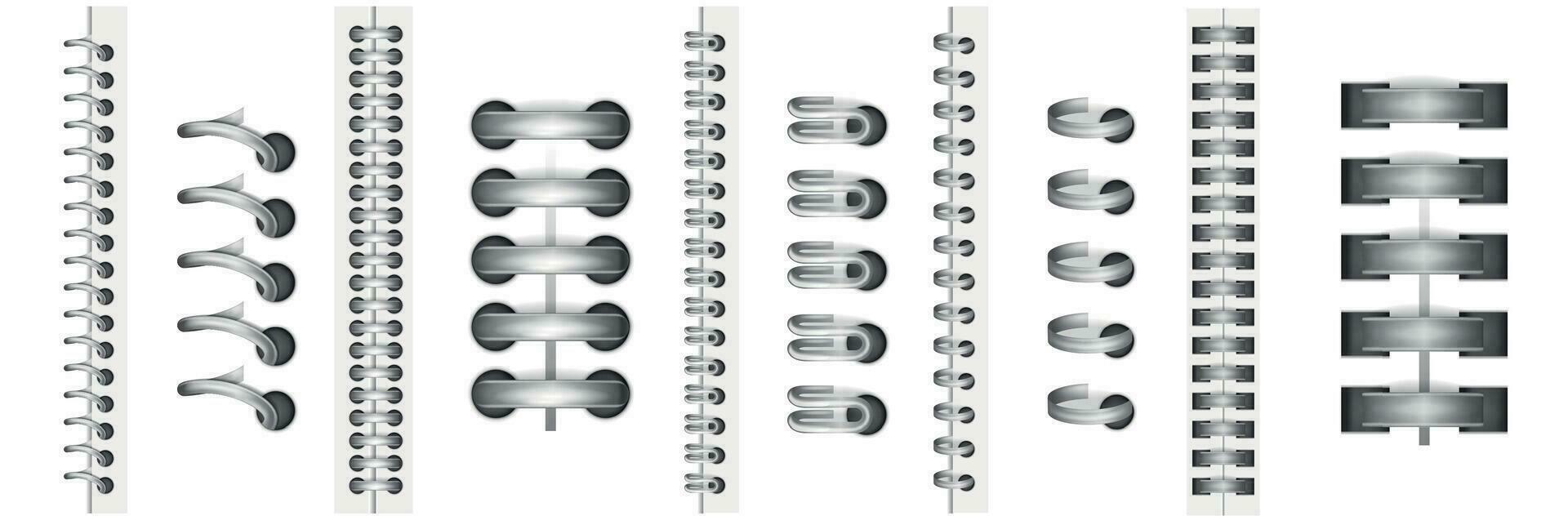 metallo raccoglitore forme impostato vettore