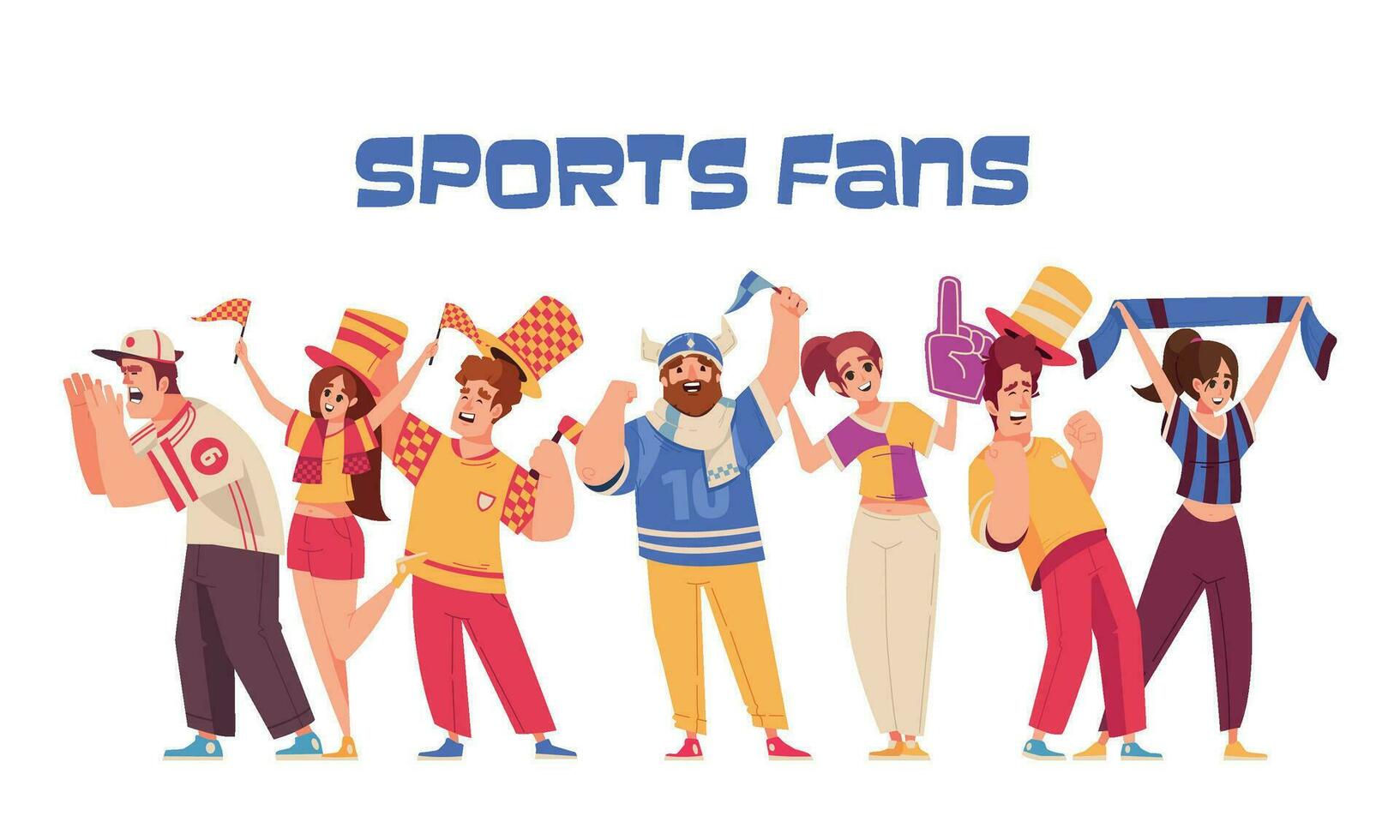 gli sport fan impostato vettore