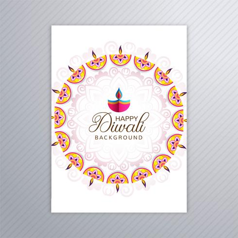 Bella brochure per diwali modello diwali colorato vettore