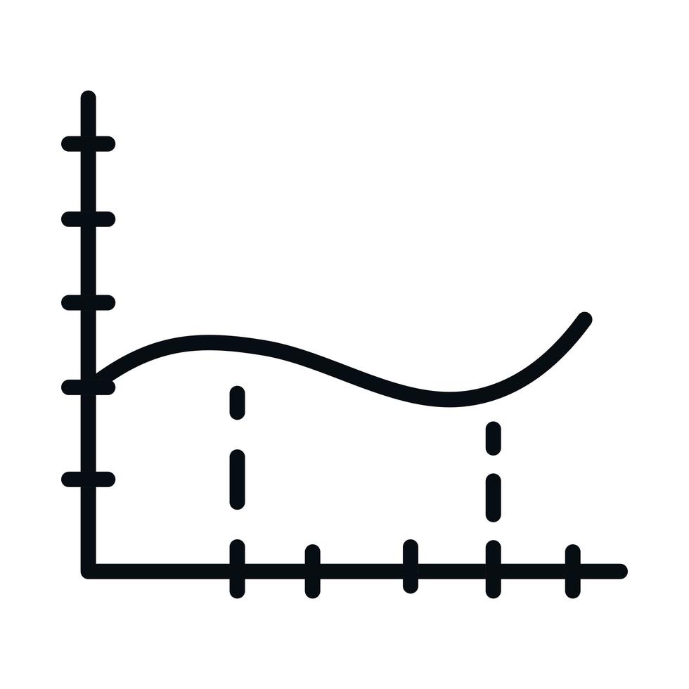 matematica educazione scuola scienza algebra grafico lezione linea e icona di stile vettore