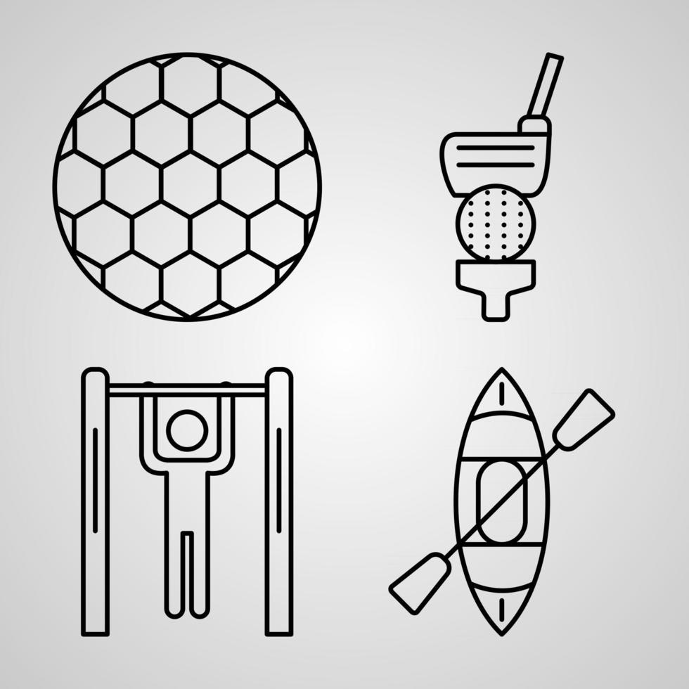 set di icone di sport e giochi illustrazione vettoriale