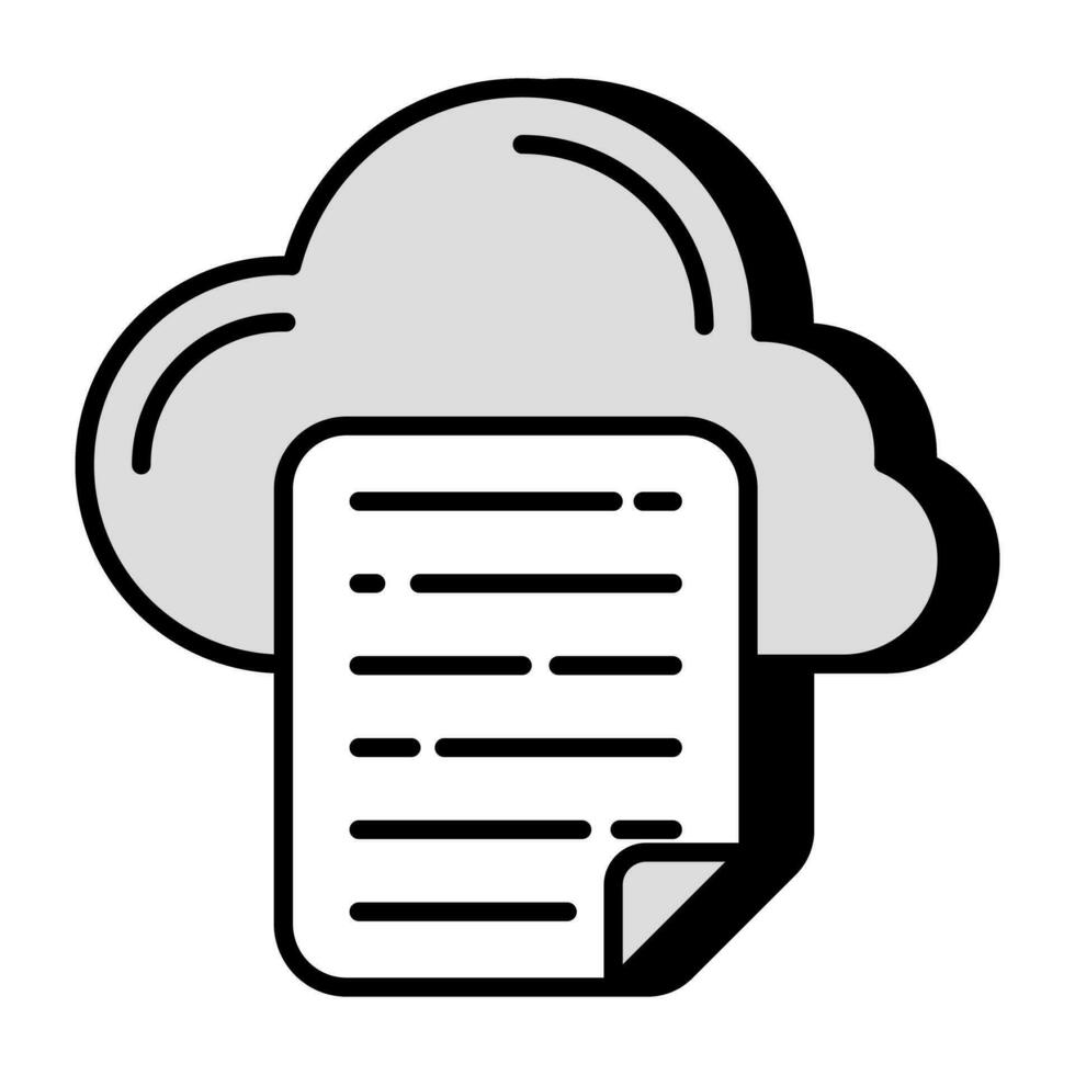un'icona di un file cloud vettore