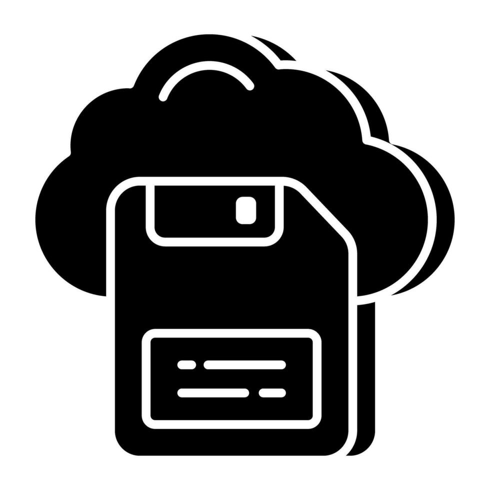 disegno vettoriale di cloud floppy