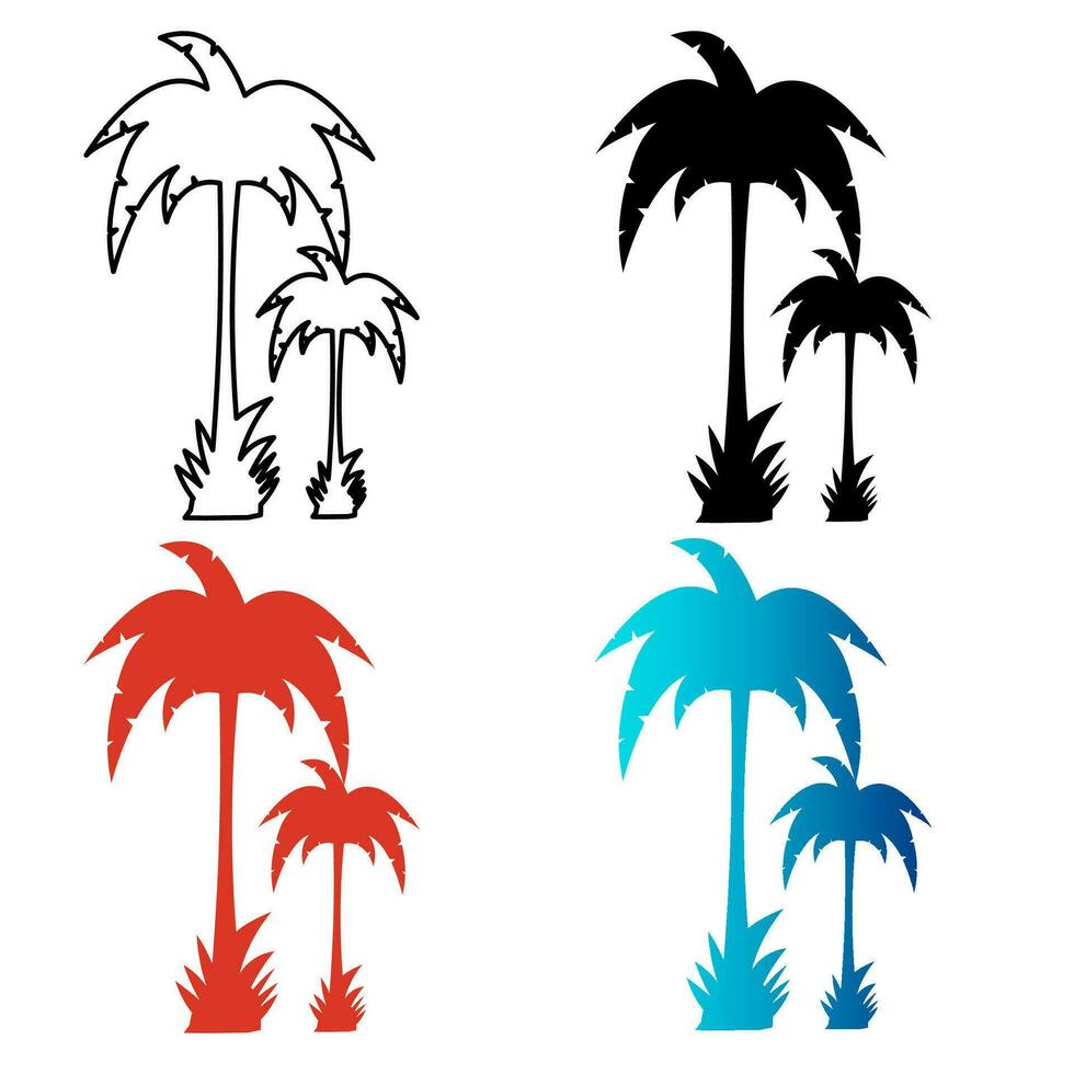 astratto palma silhouette illustrazione vettore