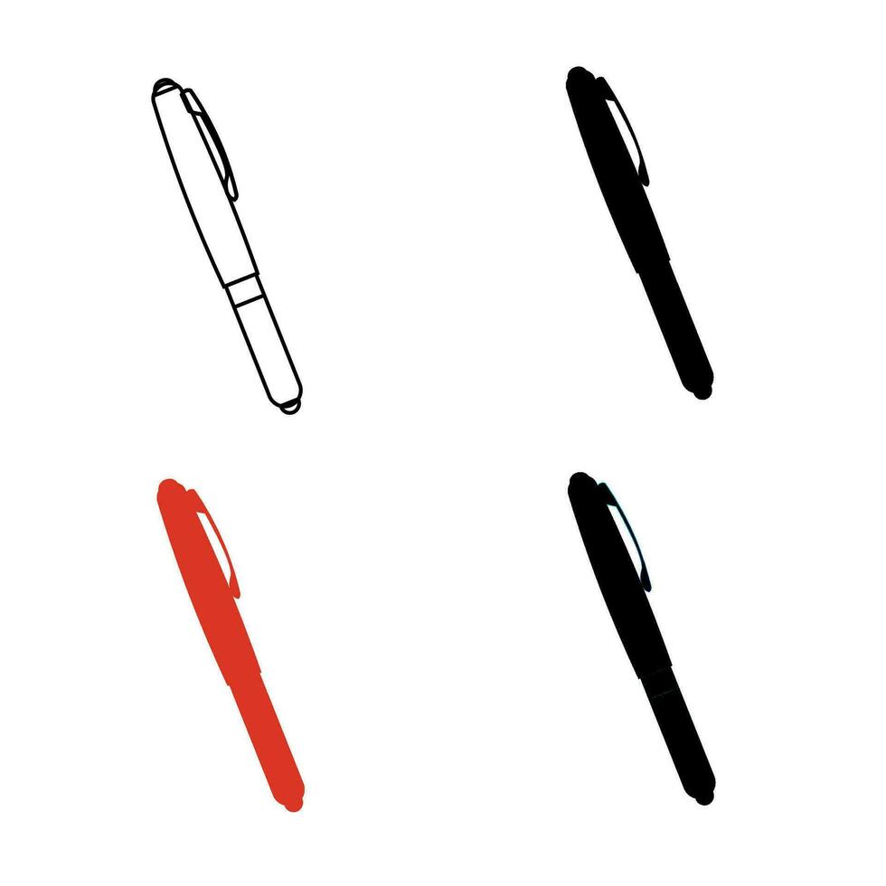astratto penna silhouette illustrazione vettore