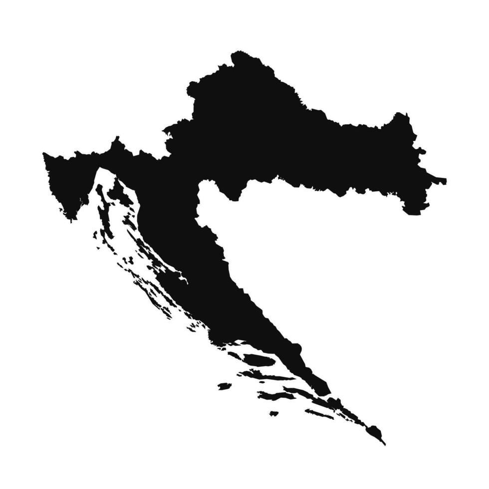 astratto silhouette Croazia semplice carta geografica vettore
