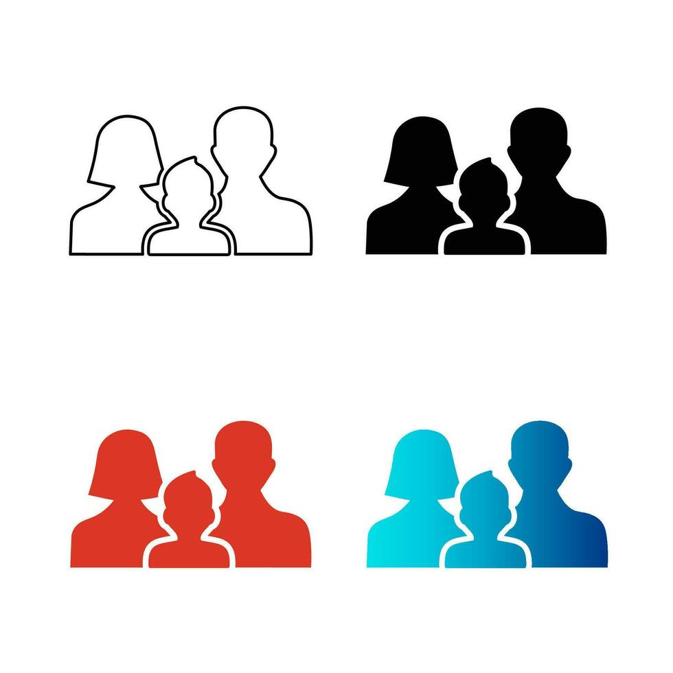 astratto famiglia silhouette illustrazione vettore