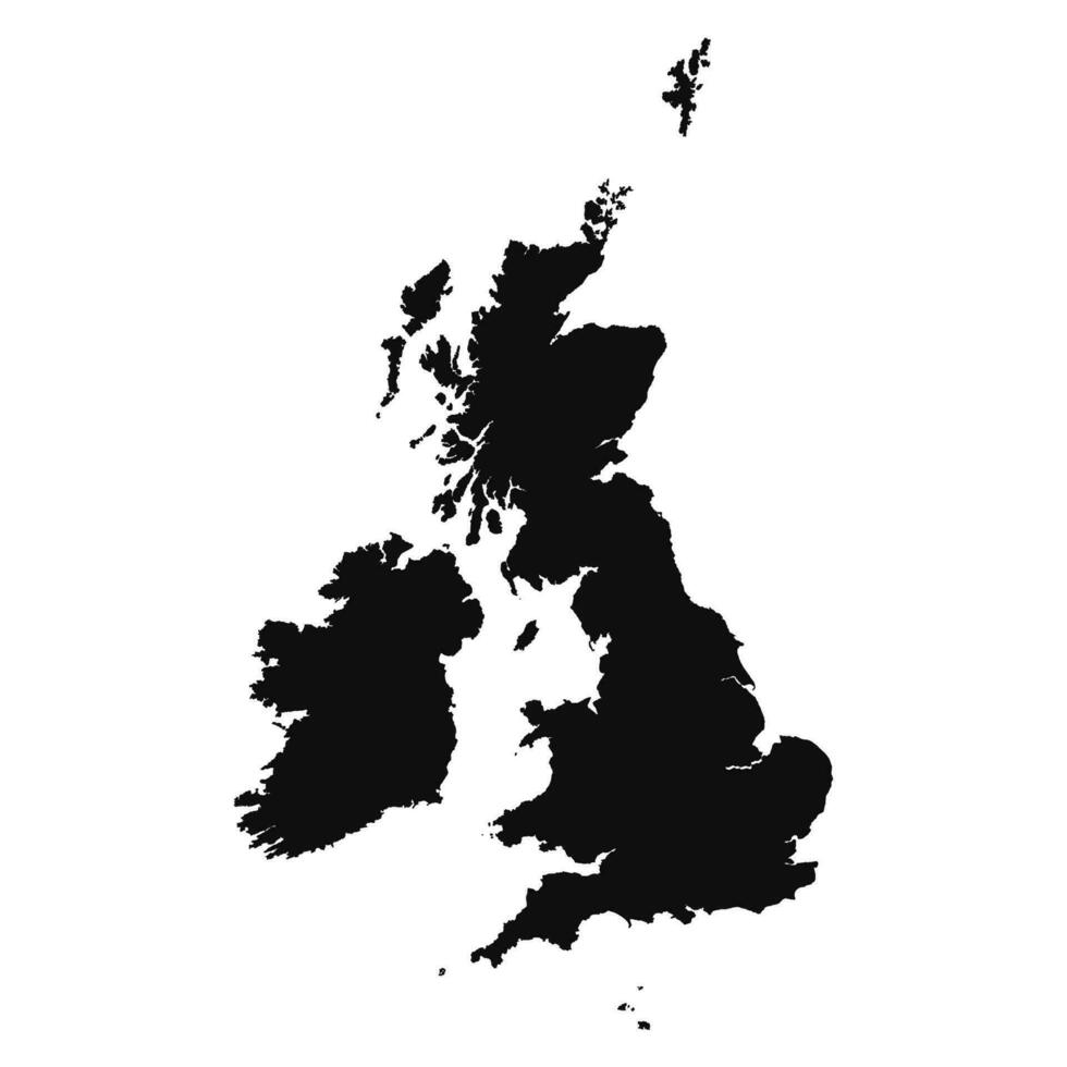 astratto silhouette unito regno semplice carta geografica vettore