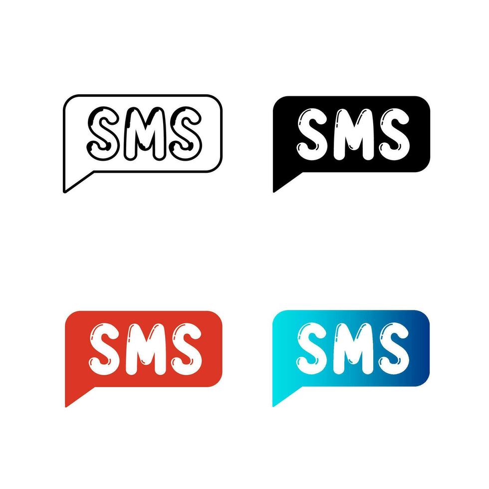 astratto sms Messaggio silhouette illustrazione vettore