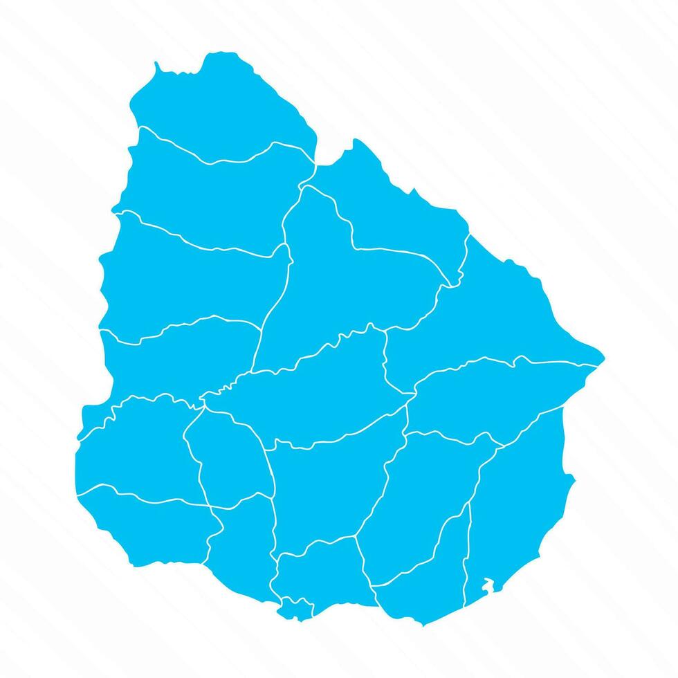piatto design carta geografica di Uruguay con dettagli vettore