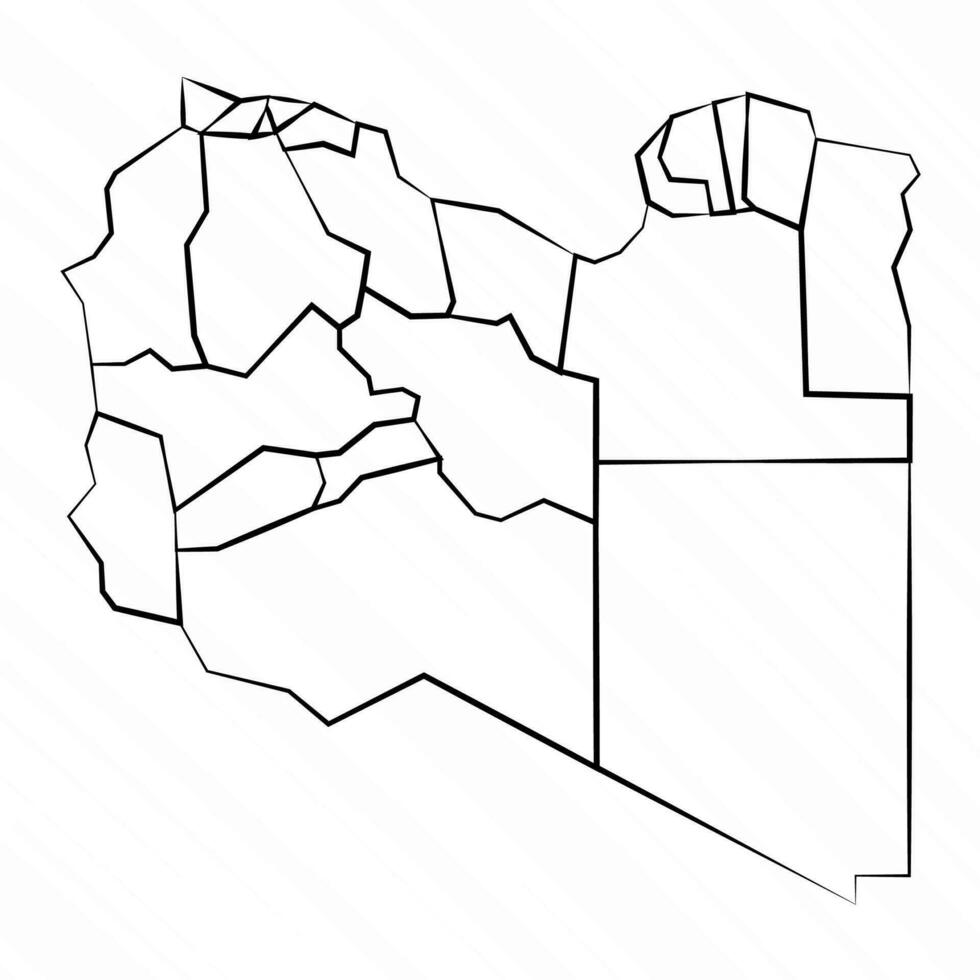 mano disegnato Libia carta geografica illustrazione vettore