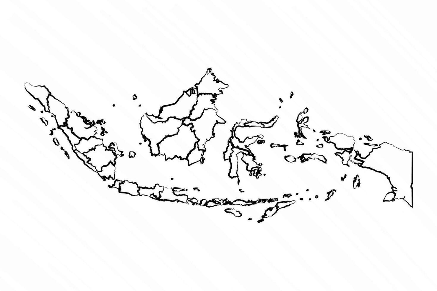 mano disegnato Indonesia carta geografica illustrazione vettore