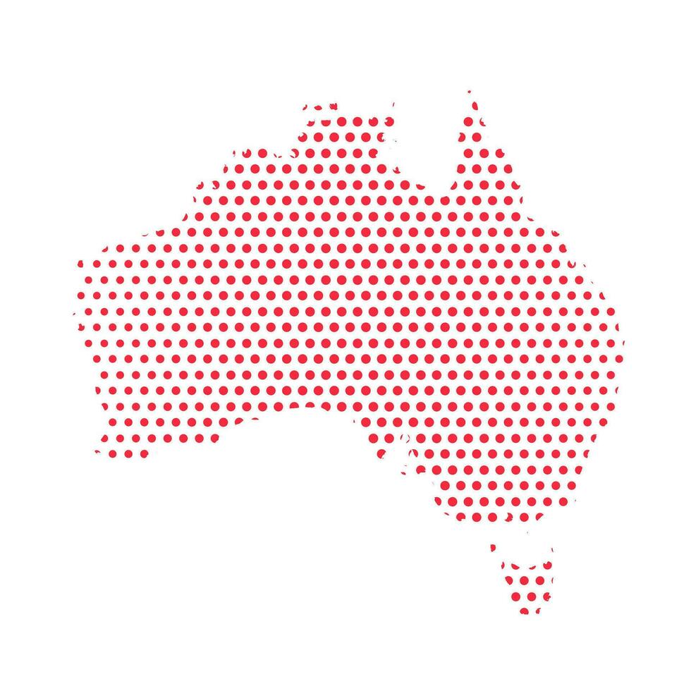 vettore Australia tratteggiata carta geografica illustrazione