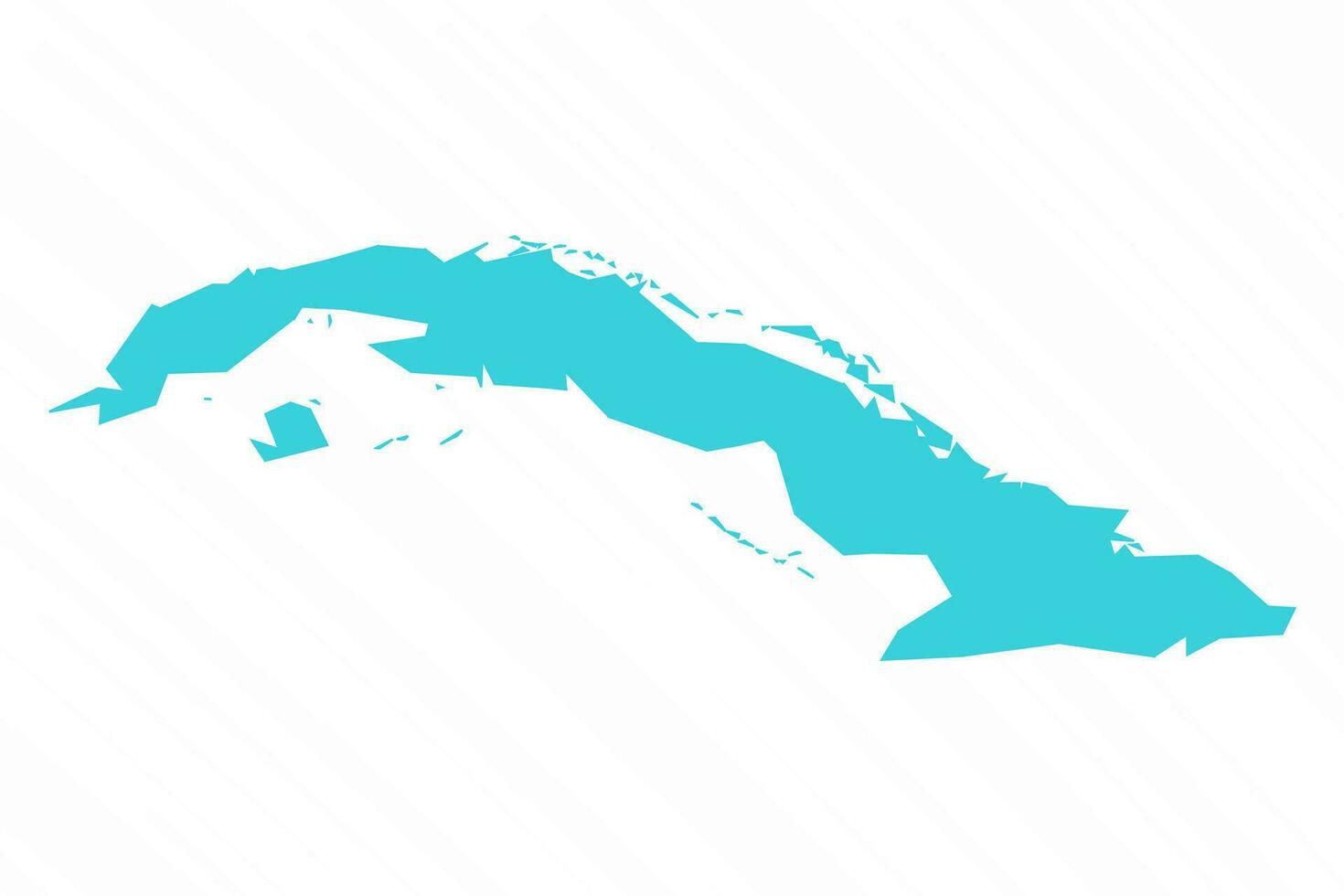 vettore semplice carta geografica di Cuba nazione