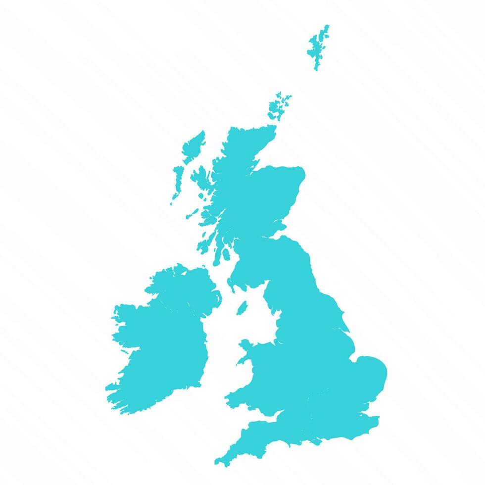 vettore semplice carta geografica di UK nazione
