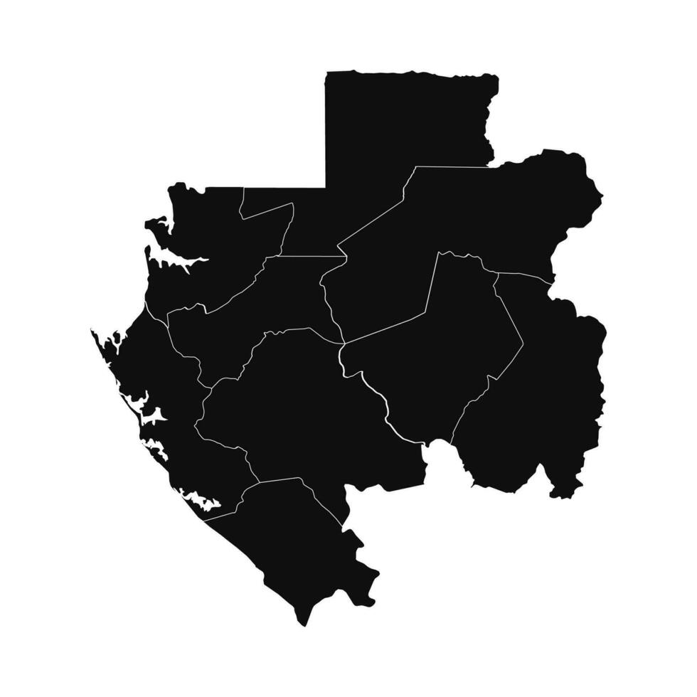 astratto Gabon silhouette dettagliato carta geografica vettore