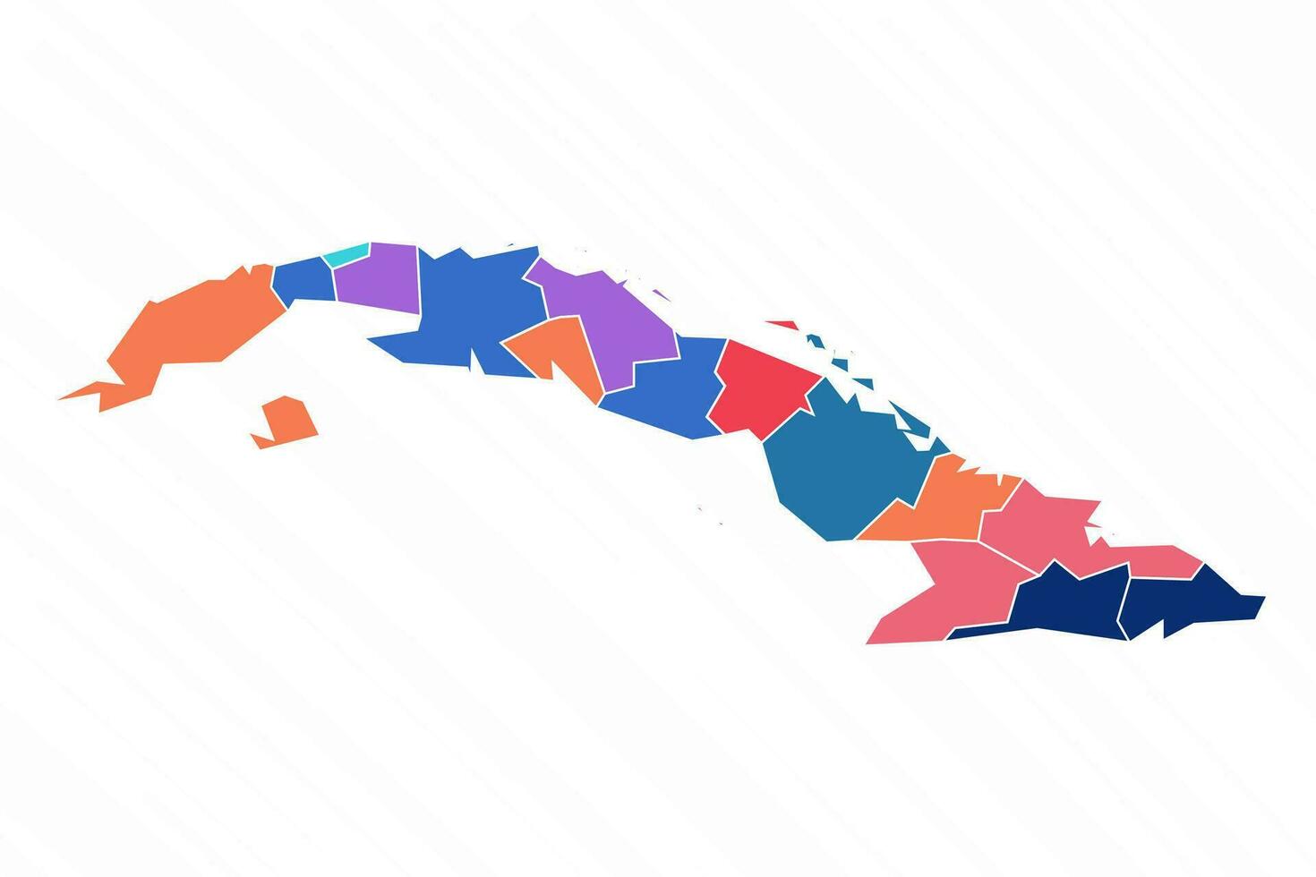multicolore carta geografica di Cuba con province vettore