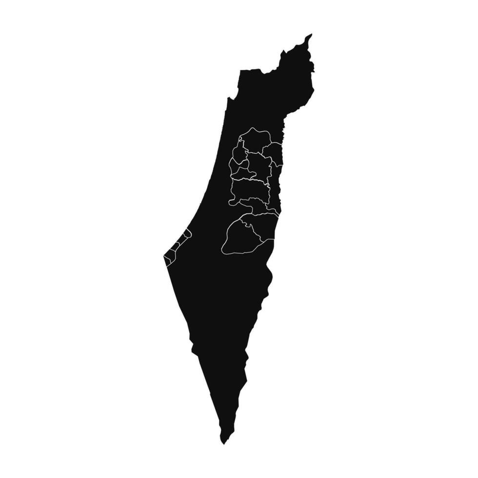 astratto Palestina silhouette dettagliato carta geografica vettore