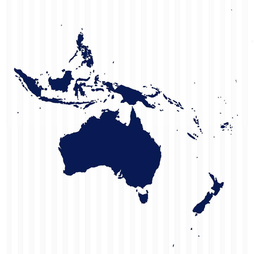 piatto semplice Oceania vettore carta geografica
