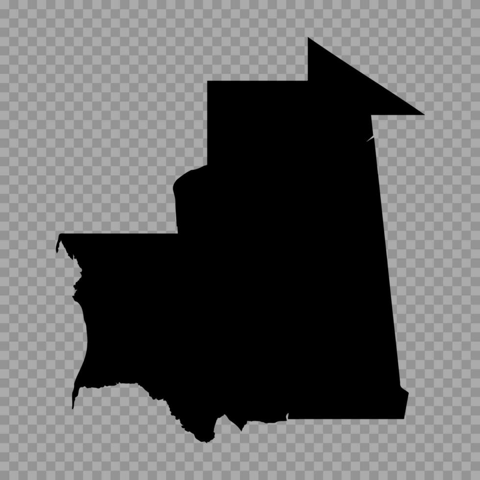 trasparente sfondo mauritania semplice carta geografica vettore