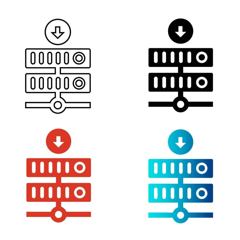 astratto server Scarica silhouette illustrazione vettore