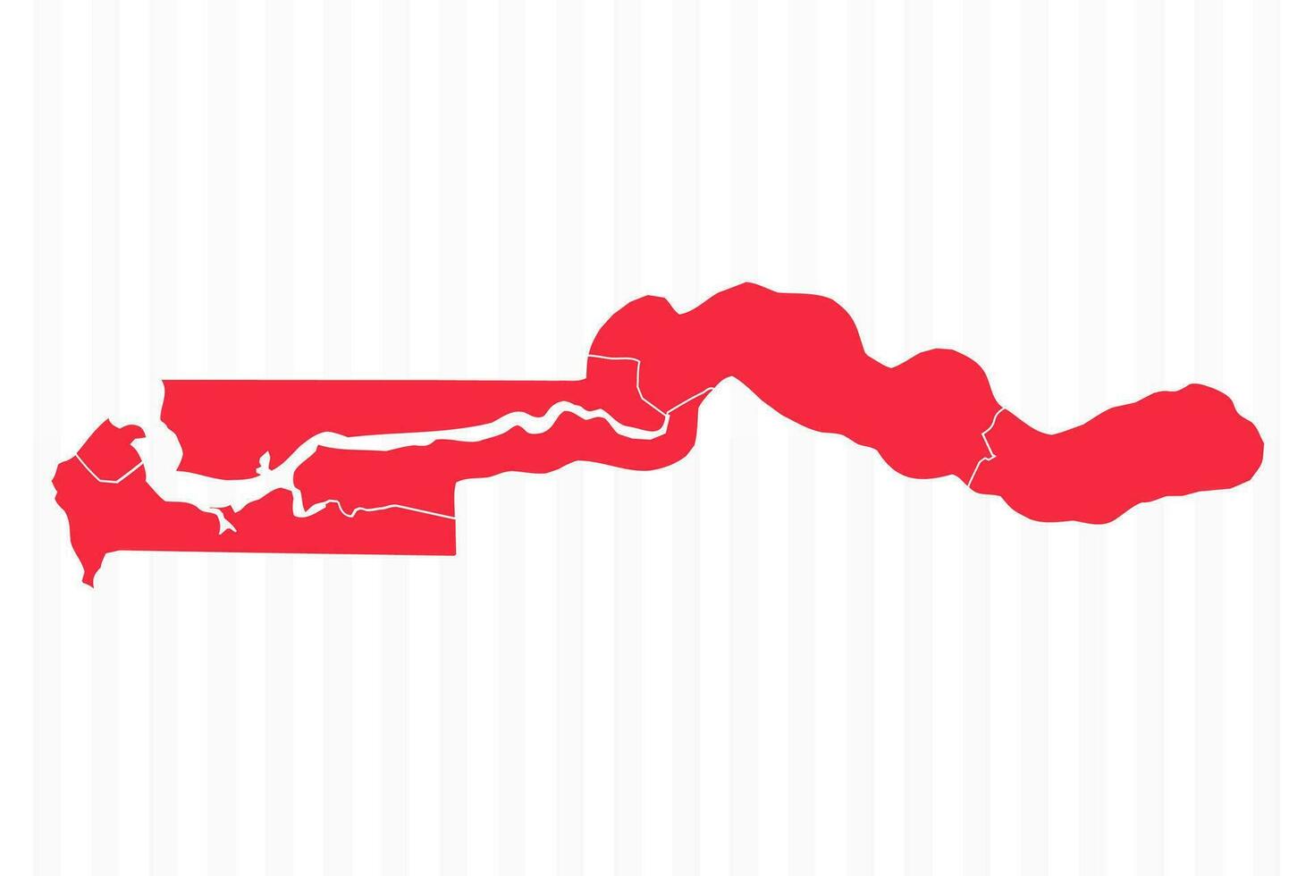 stati carta geografica di Gambia con dettagliato frontiere vettore