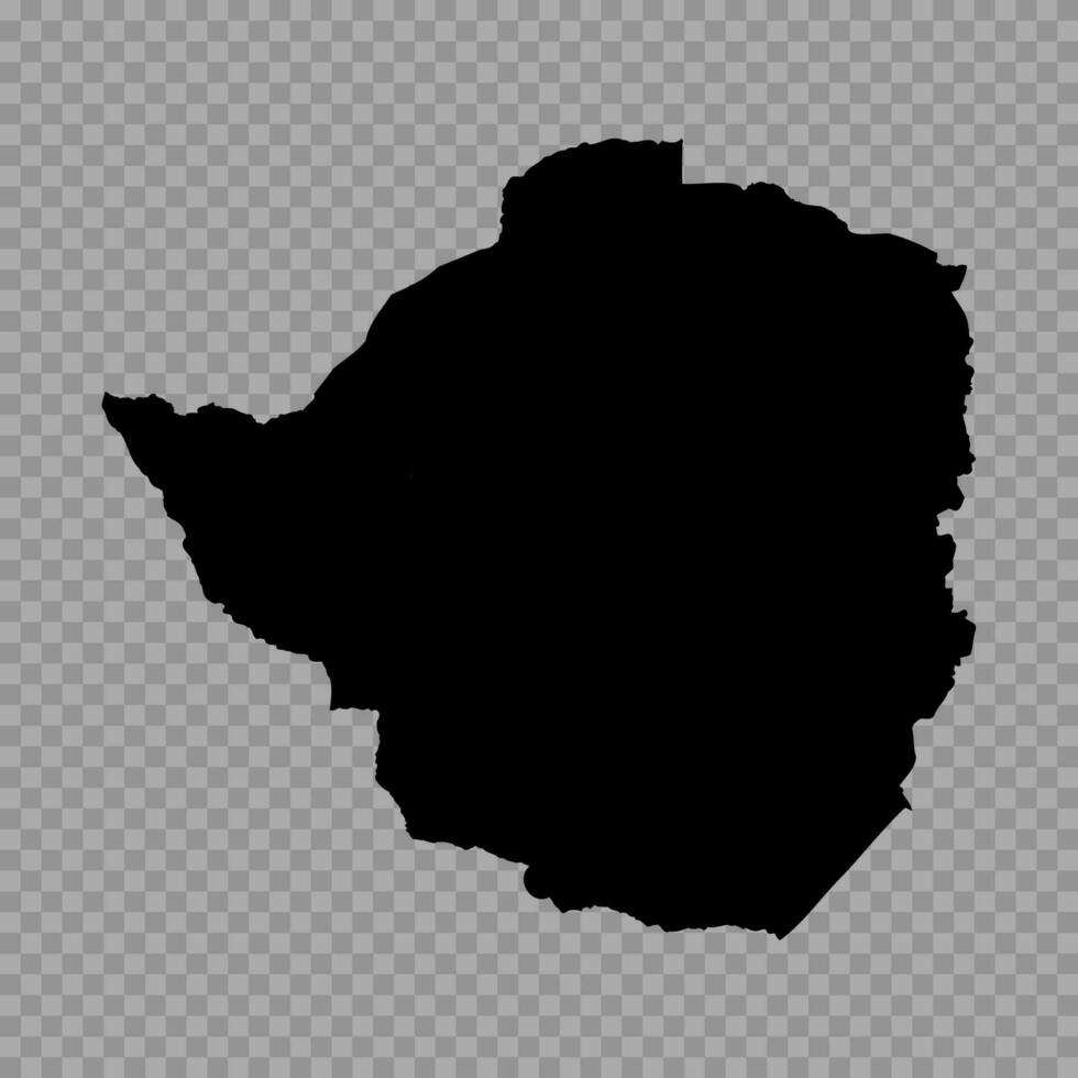 trasparente sfondo Zimbabwe semplice carta geografica vettore