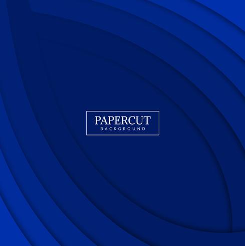 Vettore variopinto di progettazione dell'onda blu di Papercut