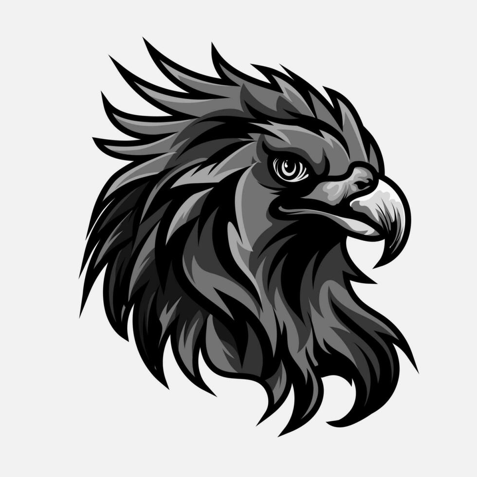 aquila testa per tatuaggio o maglietta design o capispalla. a caccia stile aquila sfondo. concetto su bianca sfondo vettore